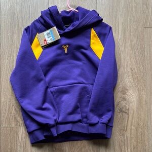 Kobe Nike Purple and Yellow Hoodie youth medium